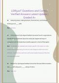 LDR320T Questions and Correct  Verified Answers Latest Update &vert;  Graded A&plus;