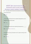 MGMT 380 Learnsmart Ch 2&3 Questions and Correct Verified  Answers Latest Update &vert; Graded A&plus;