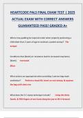 HEARTCODE PALS FINAL EXAM TEST &vert; 2025  ACTUAL EXAM WITH CORRECT ANSWERS  GUARANTEED PASS&excl; GRADED A&plus; 