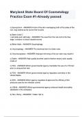 Maryland State Board Of Cosmetology Practice Exam -1-Already passed