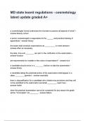 MD state board regulations - cosmetology latest update graded A&plus; questions and answers