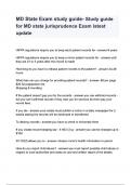 MD State Exam study guide- Study guide for MD state jurisprudence exam latest update questions and answers