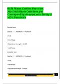 BASI Pilates Cadillac Exercises  2024&sol;2025 Exam Questions and  Corresponding Answers with Surety of  100&percnt; Pass Mark 