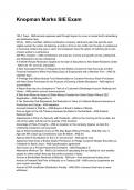 Knopman Marks SIE Exam &lpar;2025&sol;2026 Newest Update&rpar; COMPLETE QUESTIONS AND VERIFIED ANSWERS ALREADY GRADED A&plus;