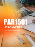 PAR1501 Assignment 1 2025 | Due March 2025