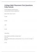 College Math Placement Test Questions Fully Solved&period;