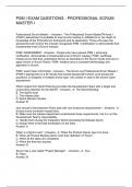 PSM I EXAM QUESTIONS - PROFESSIONAL SCRUM MASTER I