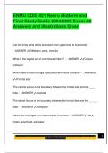 ENMU CDIS 421 Neuro Midterm and  Final Study Guide 2024&sol;2025 Exam All  Answers and Illustrations Given 
