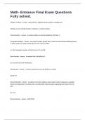 Math- Entrance Final Exam Questions Fully solved&period;