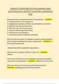 COMPLETE COMPLIANCE & ETHICS MANUAL EXAM  QUESTIONS WITH COMPLETE SOLUTIONS GUARANTEED  PASS 