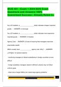 IBUS 401 EXAM PACKAGE DEAL QUESTIONS AND VERIFIED DETAILED ANSWERS &vert; 100&percnt; GUARANTEED PASS &vert; ALREADY GRADED A&plus;