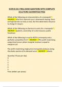 ECON B 251 FINAL EXAM QUESTIONS WITH COMPLETE  SOLUTIONS GUARANTEED PASS