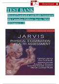 TEST BANK For Carolyn Jarvis&comma; Physical Examination and Health Assessment 4th Canadian Edition 2024 Verified Chapters 1 - 31