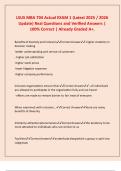 LSUS MBA 704 Actual EXAM 1 &lpar;Latest 2025 &sol; 2026 Update&rpar; Real Questions and Verified Answers &vert; 100&percnt; Correct &vert; Already Graded A&plus;&period;