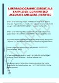 LMRT-RADIOGRAPHY ESSENTIALS EXAM 2025 &vert;GUARANTEED ACCURATE ANSWERS &vert;VERIFIED