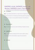 NAEMSE vocab&comma; NAEMSE Level 1 Test  Review&comma; NAEMSE Level 1 Test Review  Questions and Correct Verified Answers Latest Update &vert; Graded A&plus;