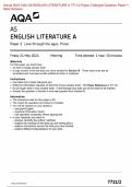 Actual 2024 AQA AS ENGLISH LITERATURE A 7711&sol;2 Paper 2 Merged Question Paper &plus;  Mark Scheme Actual 2024 AQA AS ENGLISH LITERATURE A 7711&sol;2 Paper 2 Love through the ages&colon;  Prose Merged Question Paper &plus; Mark Scheme