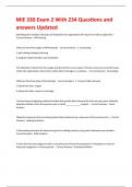 MIE 330 Exam 2 With 234 Questions and answers Updated 