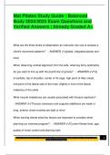 Mat Pilates Study Guide - Balanced  Body 2024&sol;2025 Exam Questions and  Verified Answers &vert; Already Graded A&plus; 