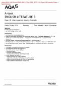 Actual 2024 AQA A-level ENGLISH LITERATURE B 7717/1B Paper 1B Question Paper +  Mark Scheme Actual 2024 AQA A-level ENGLISH LITERATURE B 7717/1B Paper 1B Literary genres:  Aspects of comedy Merged Question Paper + Mark Scheme