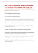 NAF Exam Study Guide With 69 Questions and answers Newest RATED A&plus; 2025&sol;26