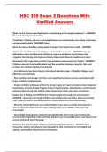 HSC 350 Exam 2 Questions With Verified Answers 