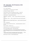 FPC - Study Guide &ndash; CB&vert; 194 Questions &vert; With Complete Solutions