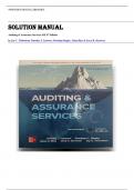 Solution Manual for Auditing & Assurance Services ISE by Jay C&period; Thibodeau&comma; Timothy J&period; Louwers&comma; Penelope Bagley&comma; Allen Blay & Jerry R&period; Strawser &comma; ISBN&colon; 9781266285998 &vert;All Chapters Verified&vert; Guide A&plus;