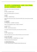 PLANTS&comma; GARDENING&comma; AND YOU FINAL EXAM CORRECT 100&percnt;