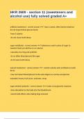 HKR 2600 - section 11 &lpar;sweeteners and alcohol use&rpar; fully solved graded A&plus;