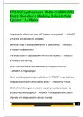 NR546 Psychopharm Midterm 2024&sol;2025  Exam Questions Marking Scheme New  Update &vert; A&plus; Rated 