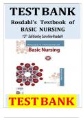 Test bank for rosdahl s textbook of basic nursing12th edition by caroline rosdahl covers complete chapters &lbrack;1 -103&rsqb; all chapters covered