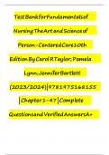 Test Bank For Fundamentals of Nursing&colon; The Art and Science of Person-Centered Care 10th Edition by Carol R&period; Taylor&comma; Pamela B&period; Lynn&comma; and Jennifer L&period; Bartlett