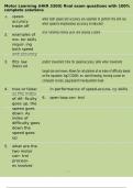 Motor Learning &lpar;HKR 3300&rpar; final exam questions with 100&percnt; complete solutions