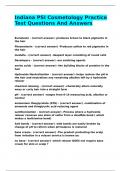 Indiana PSI Cosmetology Practice Test Questions And Answers
