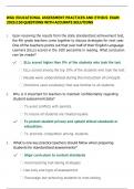 WGU EDUCATIONAL ASSESSMENT PRACTICES AND ETHICS  EXAM 2025&vert;150 QUESTIONS WITH ACCURATE SOLUTIONS