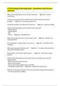 VT102 Surgical Nursing Quiz - Questions And Correct Answers