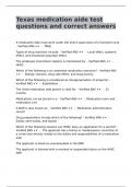 Texas medication aide test questions and correct answers&period;