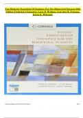 Test Bank for Essentials Of Statistics For The Behavioral Sciences 10th Edition Frederick J Gravetter&comma; Larry B&period; Wallnau&comma; Lori Ann B&period; Forzano&comma; James E&period; Witnauer