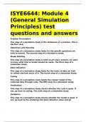 ISYE6644 Module 4 &lpar;General Simulation Principles&rpar; test questions and answers&period;