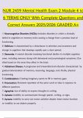 NUR 2459 Mental Health Exam 2 Module 4 to  6 TERMS ONLY With Complete Questions and  Correct Answers 2025&sol;2026 GRADED A&plus; 