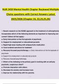 NUR 2459 Mental Health Chapter Reṿiewed Multiple  Choice questions with Correct Answers Latest  2025&sol;2026 &lpar;Chapter 24&comma; 22&comma;23&comma;25&comma;26&rpar;