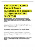 LES 305 ASU Koretz Exam 3 Terms questions and answers 2025&lpar;GUARANTEED SUCCESS&rpar;&period;
