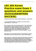 LES 305 Koretz Practice exam Exam 1 questions and answers 2025&lpar;GUARANTEED SUCCESS&rpar;&period;LES 305 Koretz Practice exam Exam 1 questions and answers 2025&lpar;GUARANTEED SUCCESS&rpar;&period;