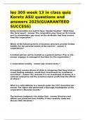 les 305 week 13 in class quiz Koretz ASU questions and answers 2025&lpar;GUARANTEED SUCCESS