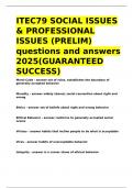 ITEC79 SOCIAL ISSUES & PROFESSIONAL ISSUES &lpar;PRELIM&rpar; questions and answers 2025