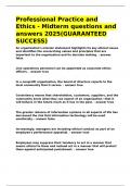 Professional Practice and Ethics - Midterm questions and answers 2025&lpar;GUARANTEED SUCCESS&rpar;&period;