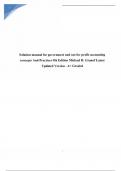 Solution manual for government and not for profit accounting concepts And Practices 9th Edition Michael H&period; Granof Latest Updated Version &period; A&plus; Graded&period;pdf