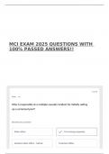 MCI EXAM 2025 QUESTIONS WITH 100&percnt; PASSED ANSWERS&excl;&excl;