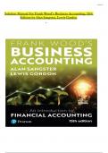 Solution Manual For Frank Wood's Business Accounting&comma; 15th Edition by Alan Sangster&comma; Lewis Gordon